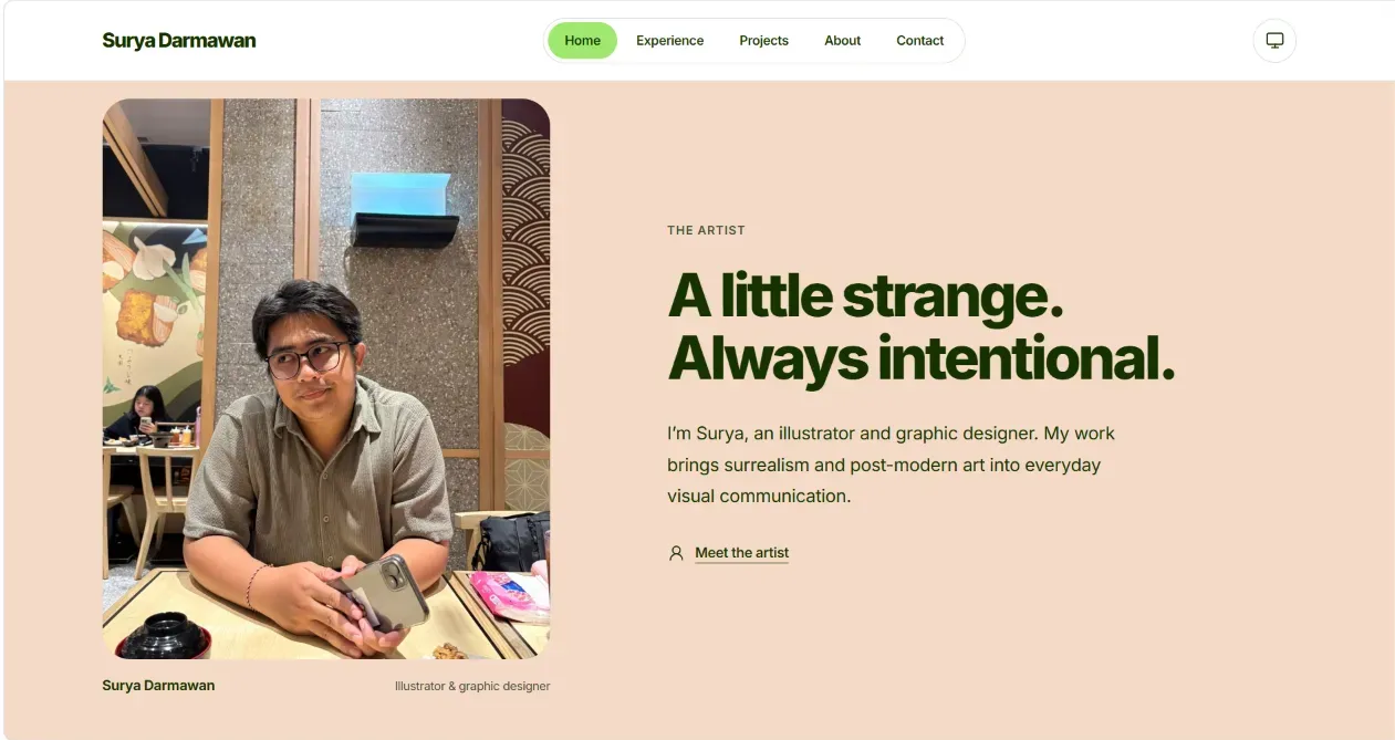 Surya Darmawan portfolio about section