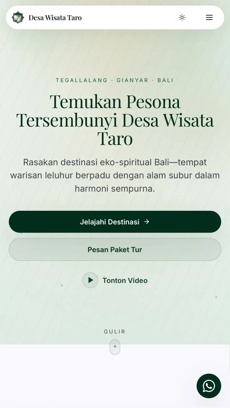 Beranda Desa Wisata Taro di ponsel